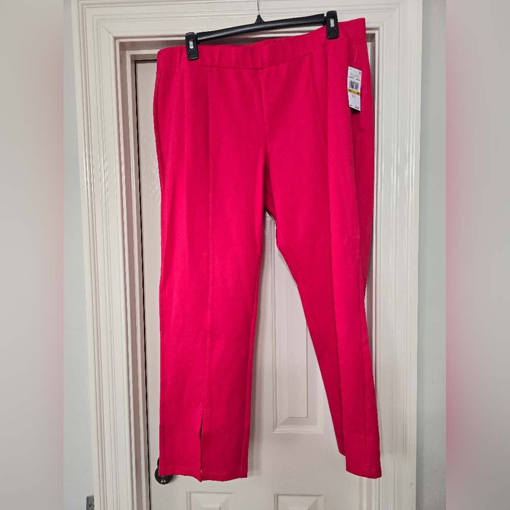 Michael Kors Split-Hem Pants, Size 3x, Hot Pink ***NWT***